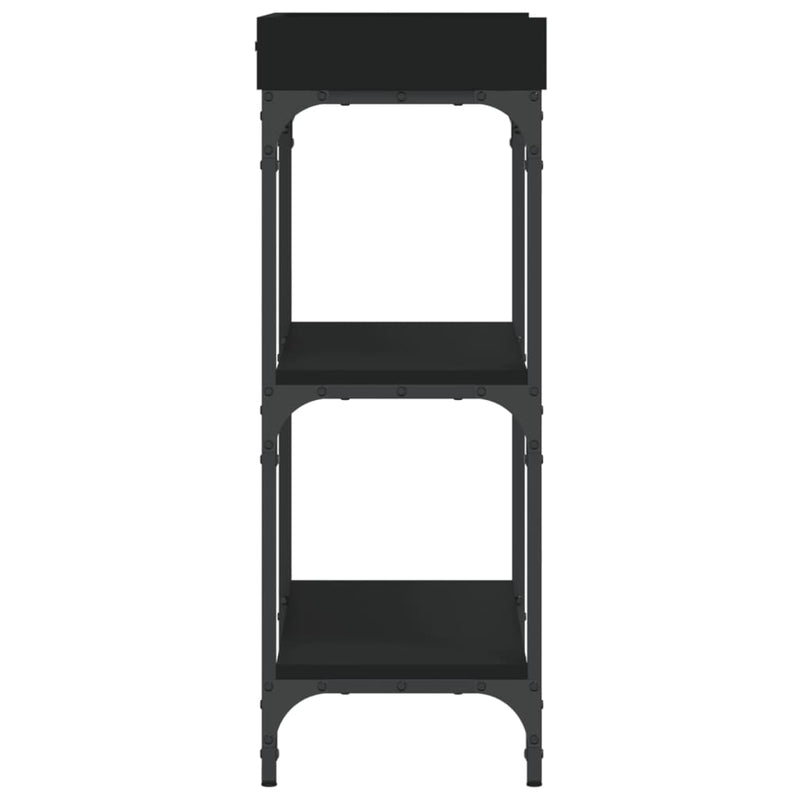 Wandtafel Met Schappen 75X30X80 Cm Zwart