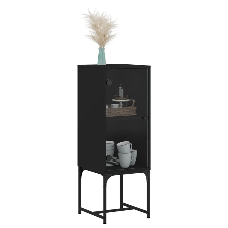 Bijzetkast Met Glazen Deur 35X37X100 Cm