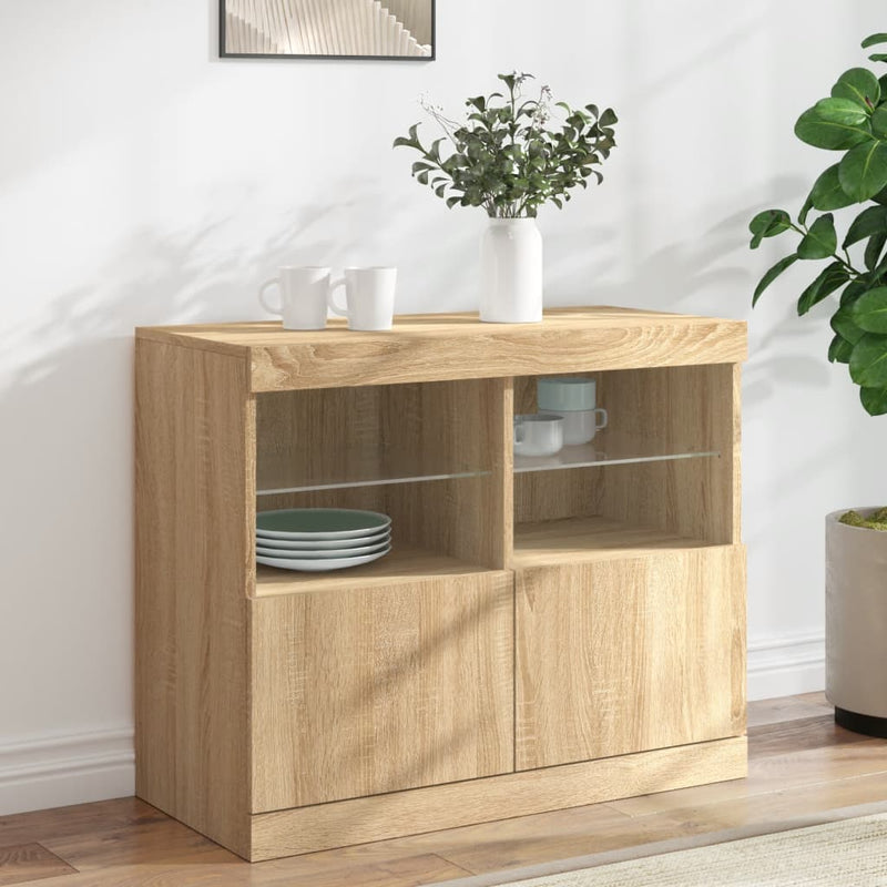 Dressoir Met Led-Verlichting 81X37X67 Cm