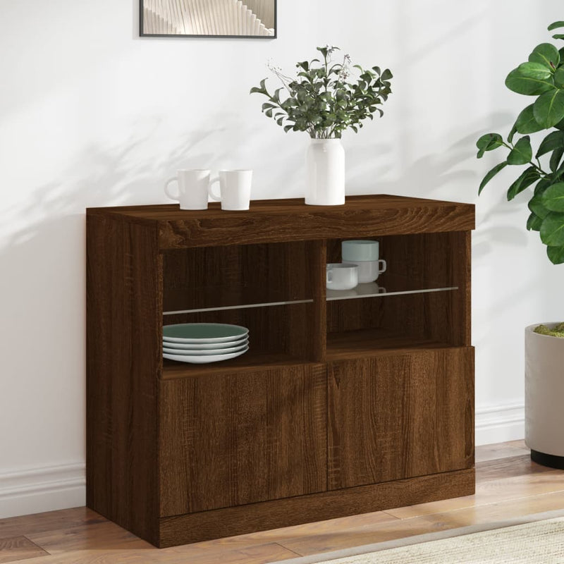 Dressoir Met Led-Verlichting 81X37X67 Cm