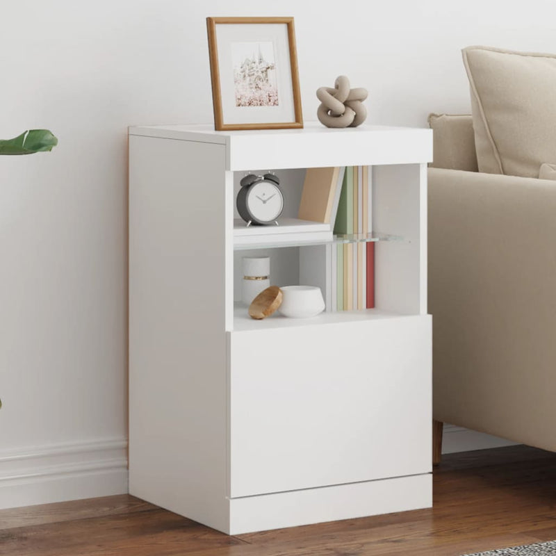 Dressoir Met Led-Verlichting 41X37X67 Cm Eiken