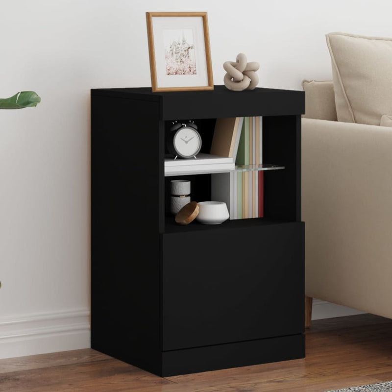 Dressoir Met Led-Verlichting 41X37X67 Cm Eiken