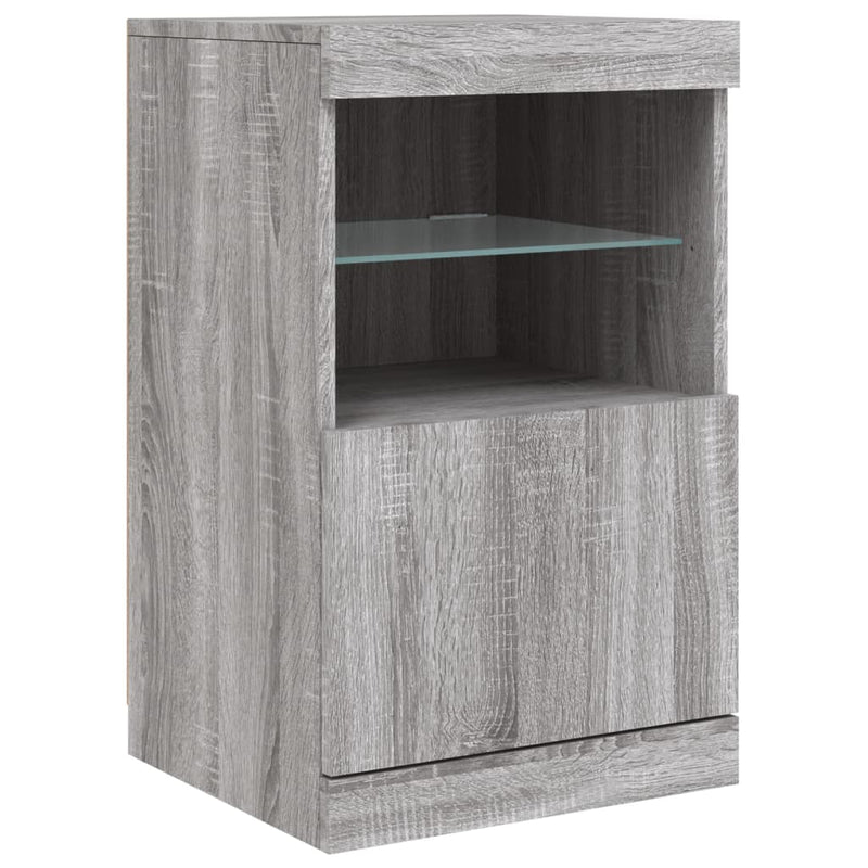 Dressoir Met Led-Verlichting 41X37X67 Cm Eiken