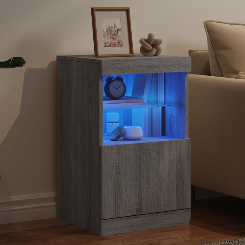 Dressoir Met Led-Verlichting 41X37X67 Cm Eiken