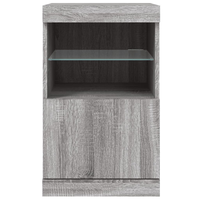 Dressoir Met Led-Verlichting 41X37X67 Cm Eiken