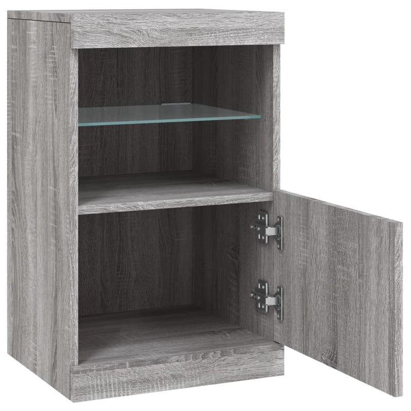 Dressoir Met Led-Verlichting 41X37X67 Cm Eiken