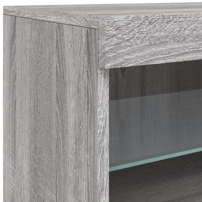 Dressoir Met Led-Verlichting 41X37X67 Cm Eiken