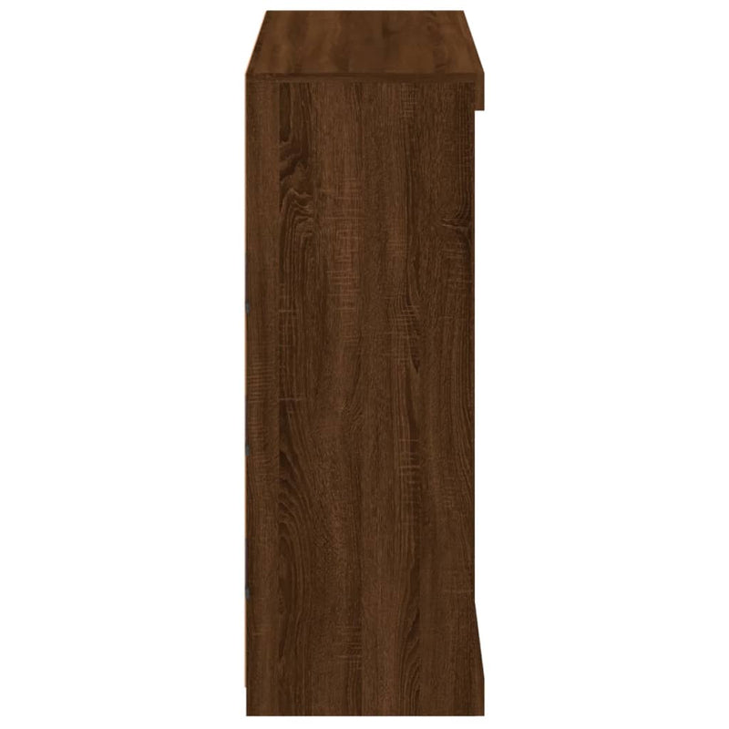 Dressoir Met Led-Verlichting 81X37X100 Cm Bruineikenkleurig