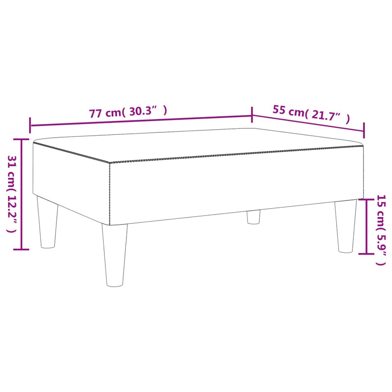 Voetenbank 77X55X31 Cm Stof