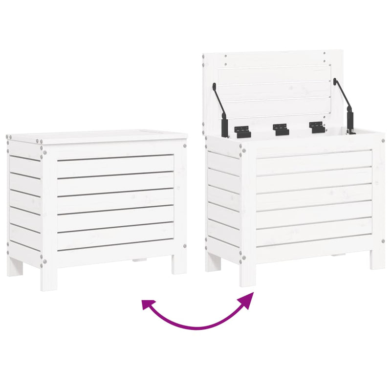 10-Delige Loungeset Massief Grenenhout Wit