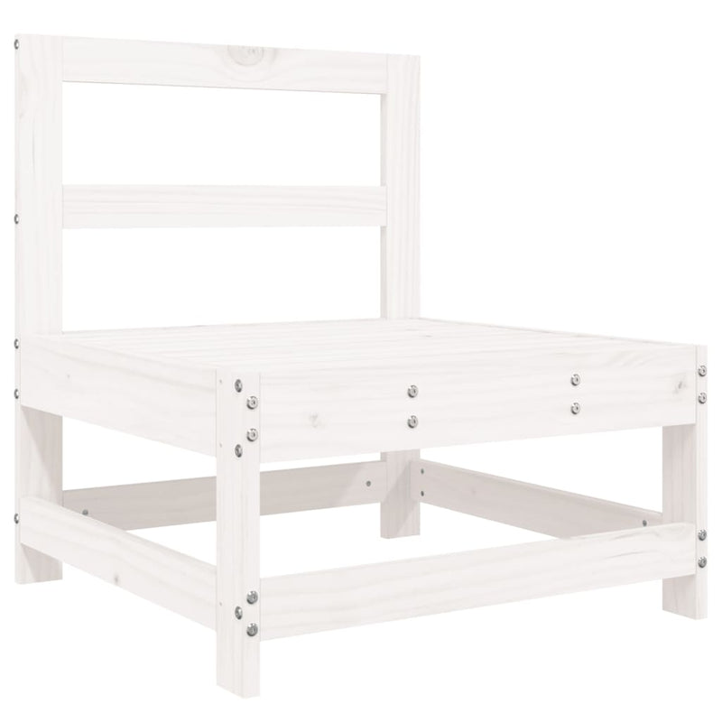 10-Delige Loungeset Massief Grenenhout Wit