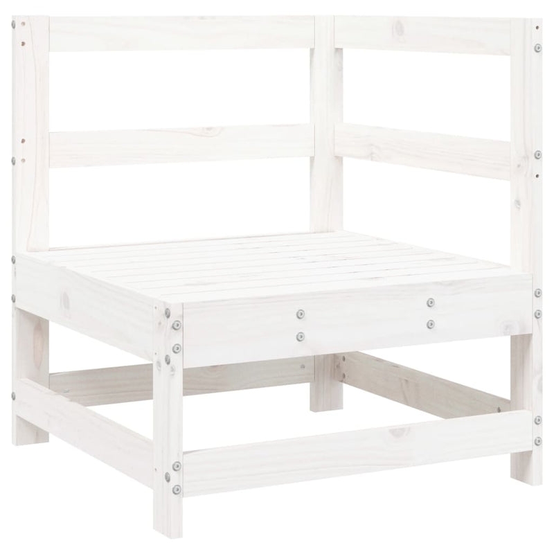 10-Delige Loungeset Massief Grenenhout Wit