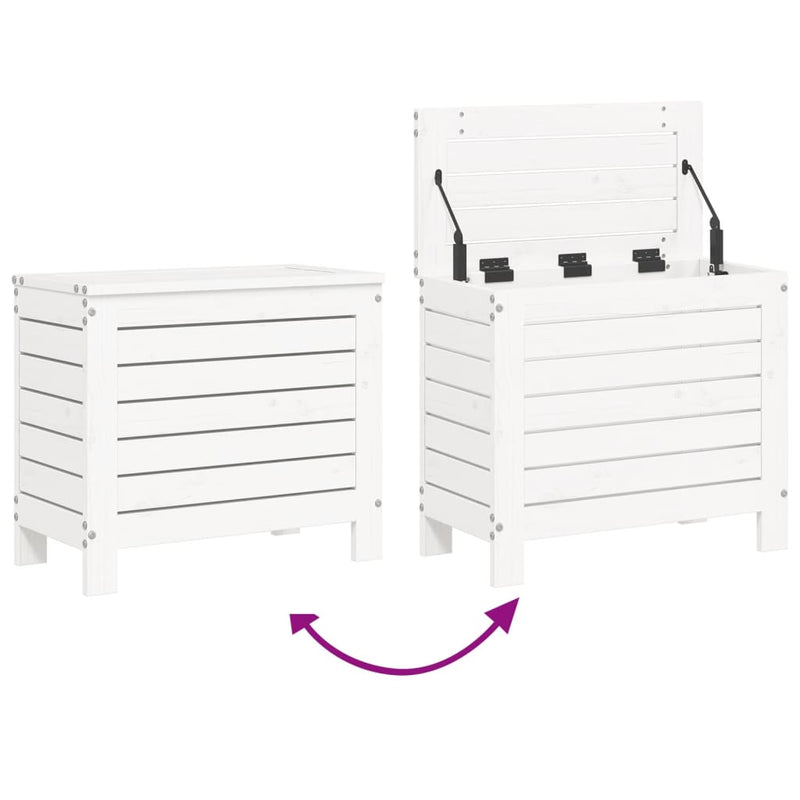10-Delige Loungeset Massief Grenenhout Wit