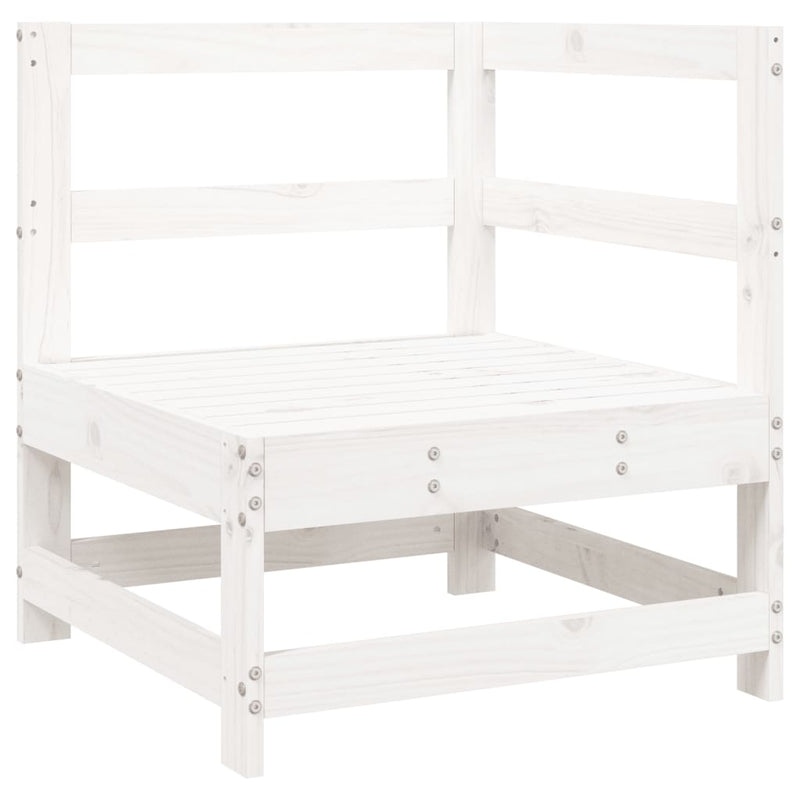 10-Delige Loungeset Massief Grenenhout Wit