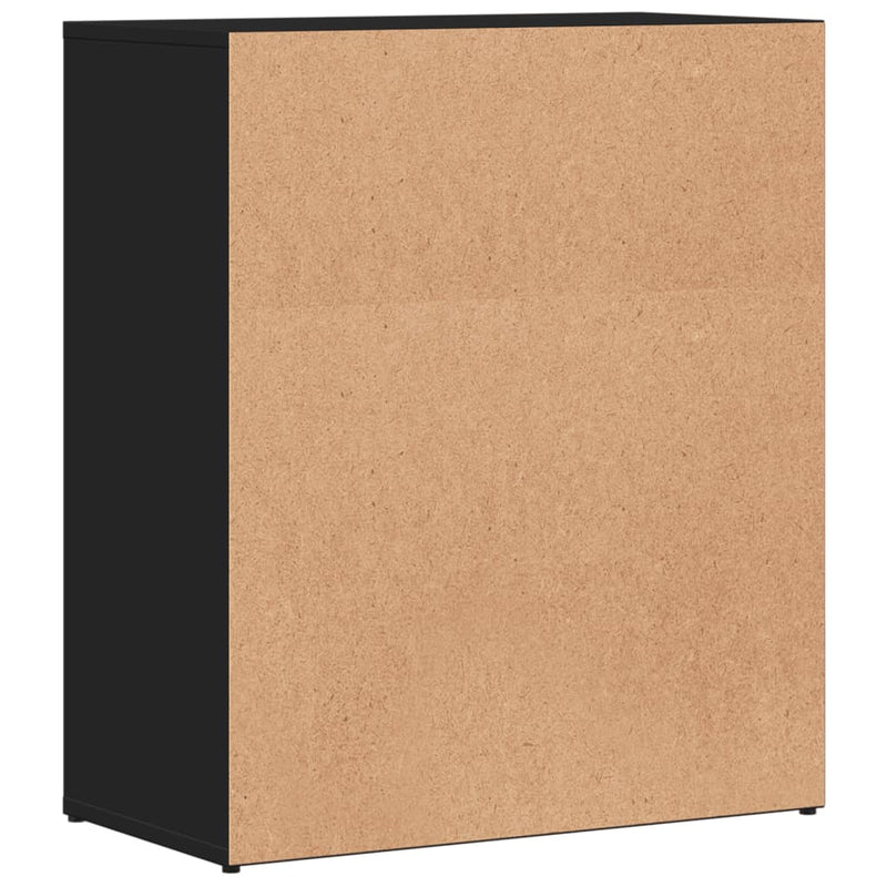 Dressoirs 2 St 60X31X70 Cm Bewerkt Hout Zwart