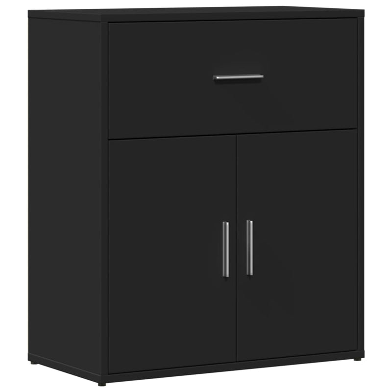 Dressoirs 2 St 60X31X70 Cm Bewerkt Hout Zwart