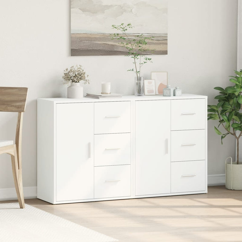 Dressoirs 2 St 60X31X70 Cm Bewerkt Hout Wit