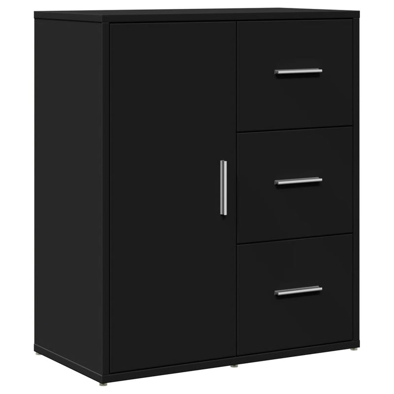 Dressoirs 2 St 60X31X70 Cm Bewerkt Hout Zwart
