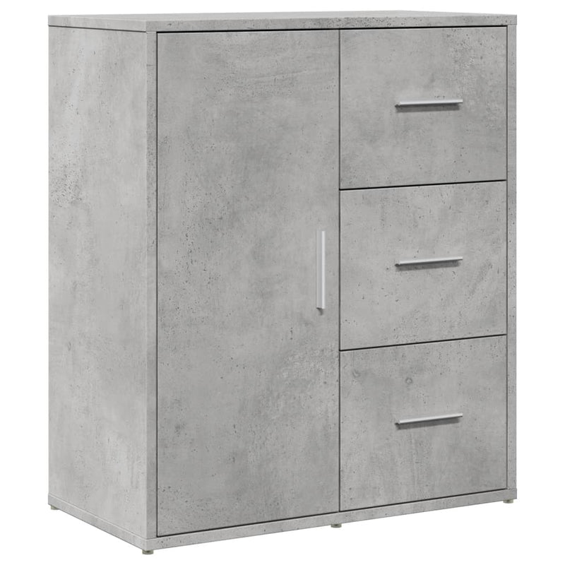 Dressoirs 2 St 60X31X70 Cm Bewerkt Hout Betongrijs