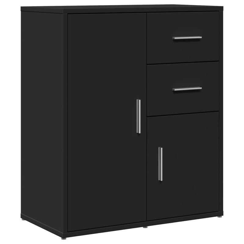 Dressoirs 2 St 60X31X70 Cm Bewerkt Hout Zwart