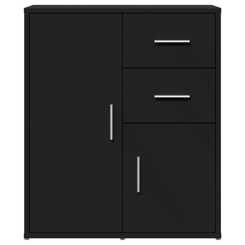 Dressoirs 2 St 60X31X70 Cm Bewerkt Hout Zwart