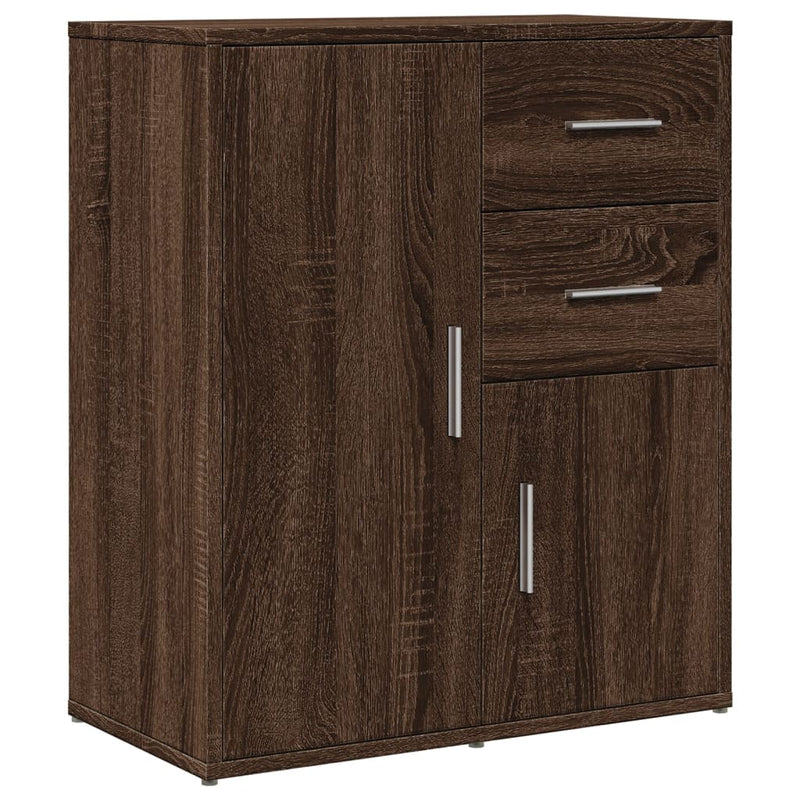 Dressoirs 2 St 60X31X70 Cm Bewerkt Hout Bruin Eikenkleurig