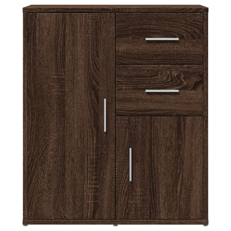 Dressoirs 2 St 60X31X70 Cm Bewerkt Hout Bruin Eikenkleurig