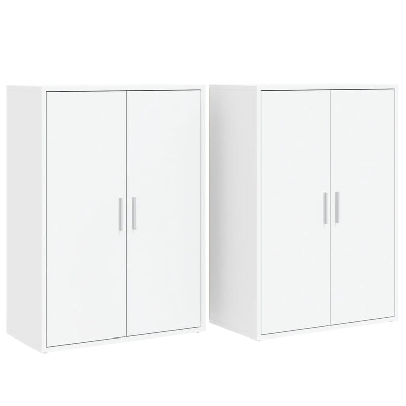 Dressoirs 2 St 60X31X84 Cm Bewerkt Hout Wit