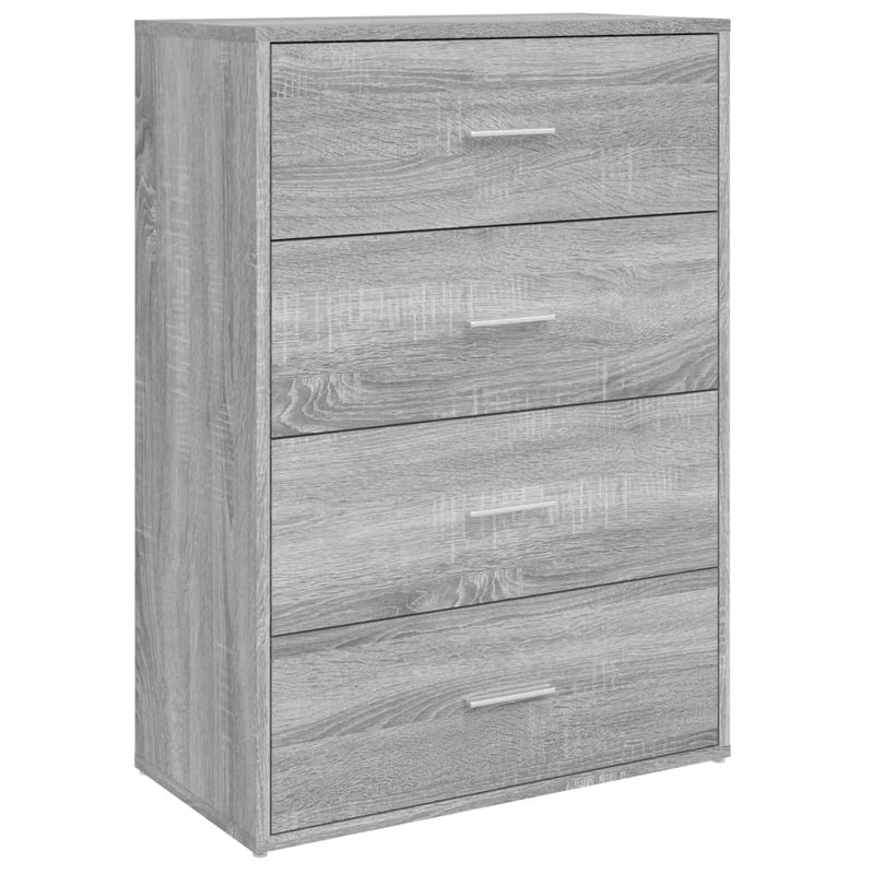 Dressoirs 2 St 60X31X84 Cm Bewerkt Hout Grijs Sonoma Eikenkleur