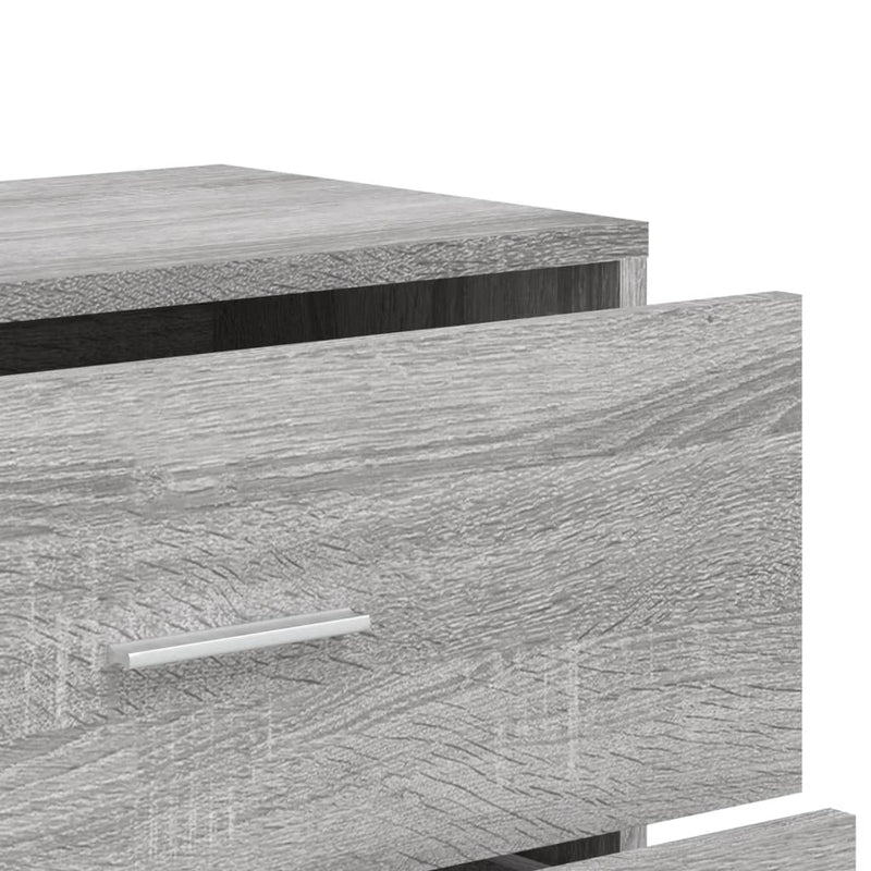 Dressoirs 2 St 60X31X84 Cm Bewerkt Hout Grijs Sonoma Eikenkleur