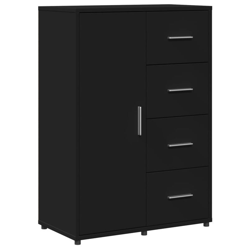 Dressoirs 2 St 60X31X84 Cm Bewerkt Hout Zwart