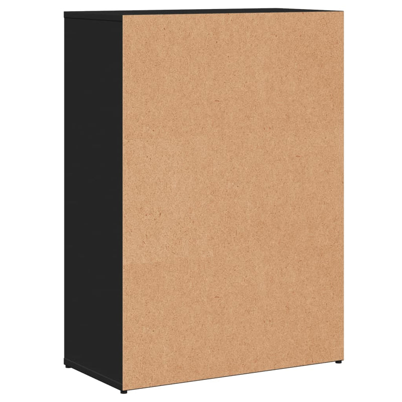 Dressoirs 2 St 60X30X84 Cm Bewerkt Hout Zwart