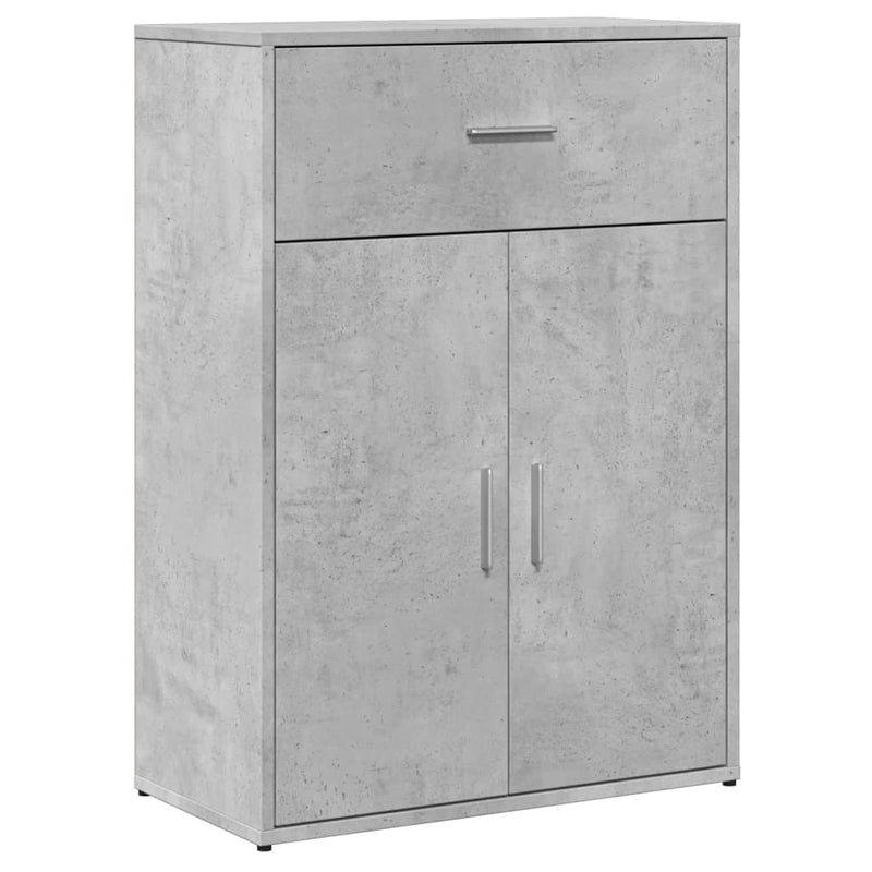 Dressoirs 2 St 60X30X84 Cm Bewerkt Hout Betongrijs