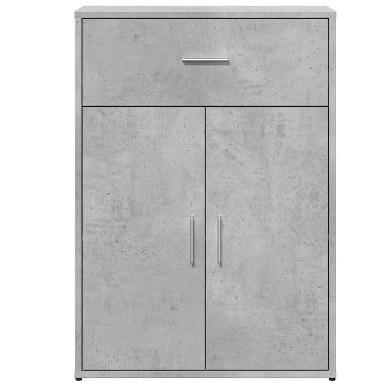 Dressoirs 2 St 60X30X84 Cm Bewerkt Hout Betongrijs