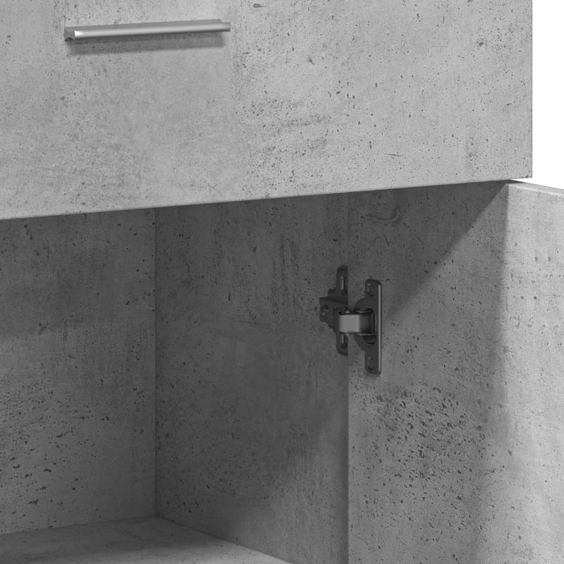 Dressoirs 2 St 60X30X84 Cm Bewerkt Hout Betongrijs