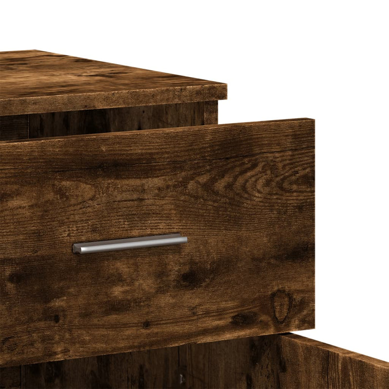Dressoirs 2 St 79X38X80 Cm Bewerkt Hout Gerookt Eikenkleurig