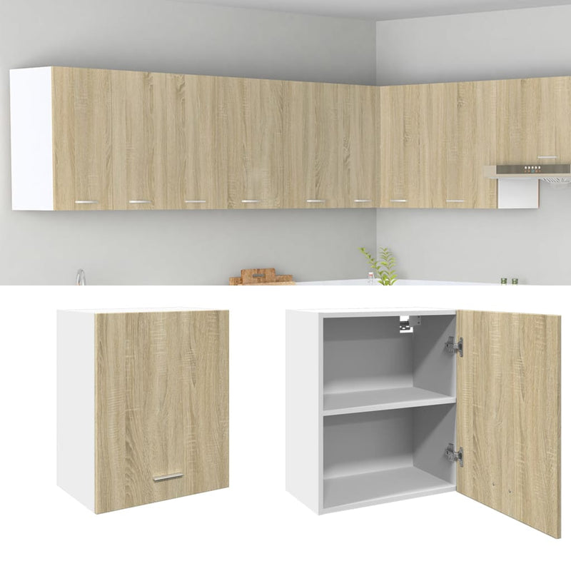 Hangkast 50X31X60 Cm Bewerkt Hout Eikenkleurig