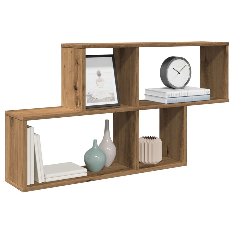 Wandschap 100X18X53 Cm Bewerkt Hout